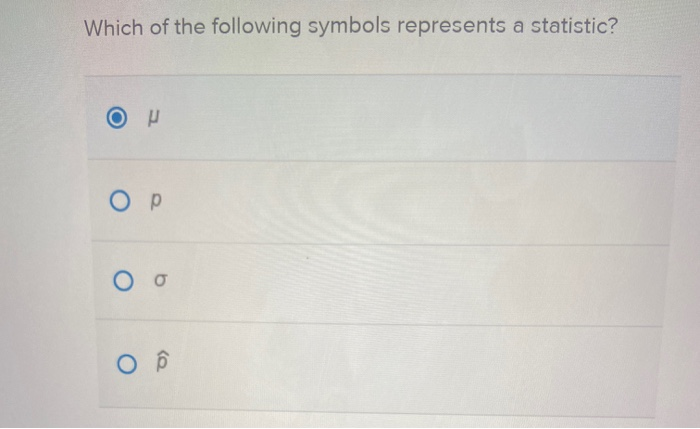 Stat symbols Flashcards