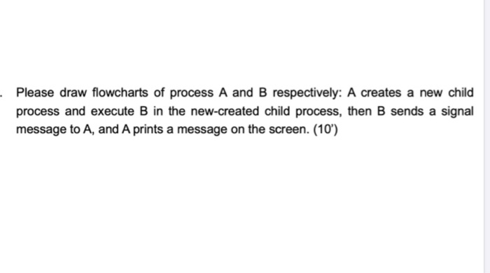 Solved . Please Draw Flowcharts Of Process A And B | Chegg.com