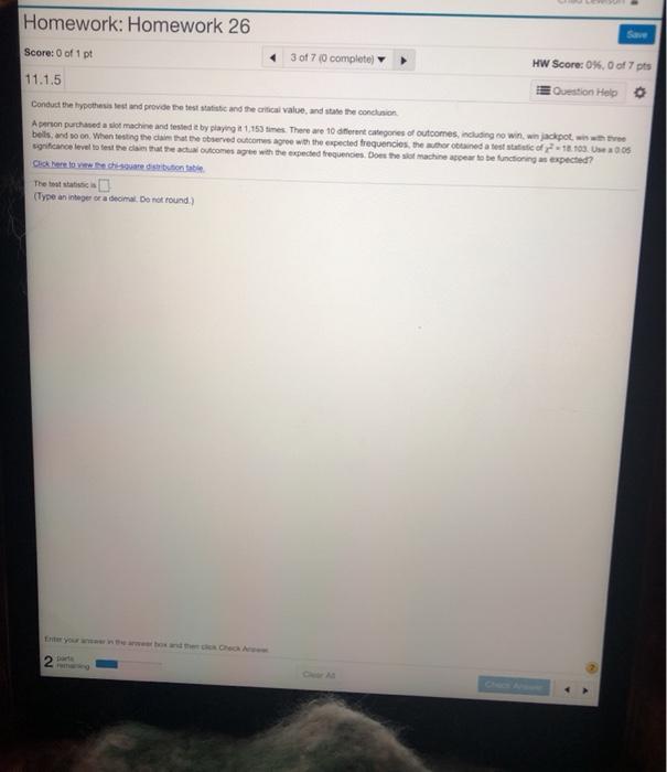 Solved Homework: Homework 26 Score: 0 of 1 pt 3 of 7 | Chegg.com
