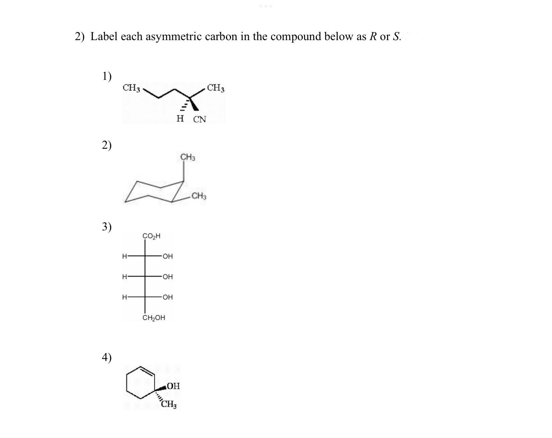 Solved Label each asymmetric carbon in the compound below as | Chegg.com