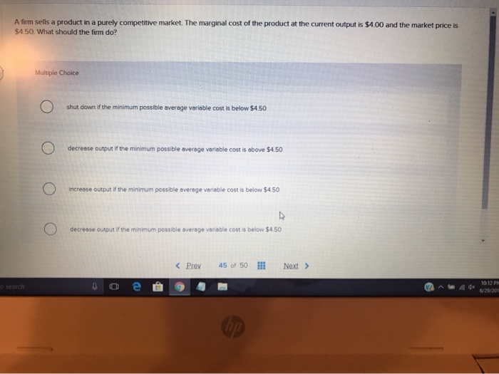 Solved A firm sells a product in a purely competitive | Chegg.com