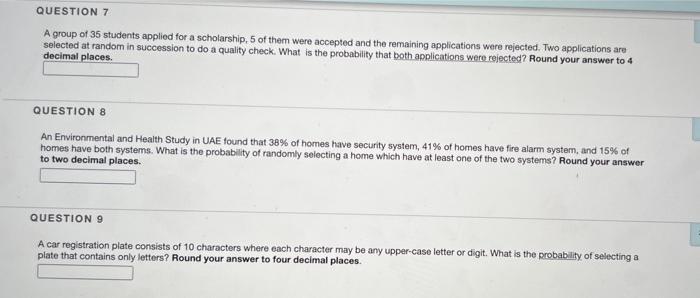 Solved A group of 35 students applied for a scholarship, 5 | Chegg.com