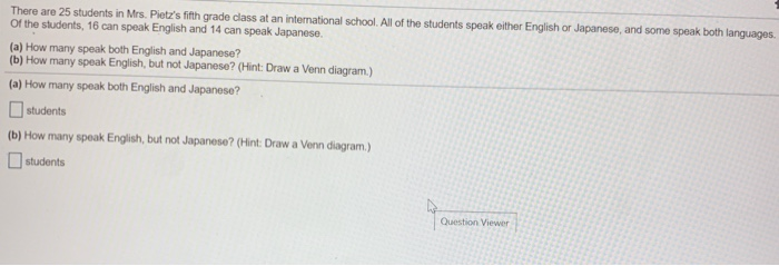 Solved There Are 25 Students In Mrs Pietz S Fifth Grade Chegg Com