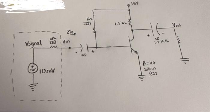 Solved determine the operating point of the amplifier (IB, | Chegg.com