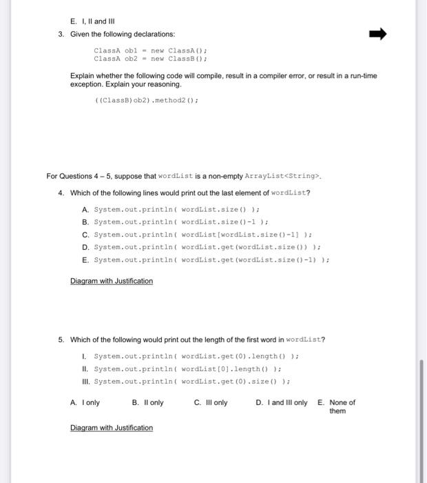 Solved Refer to the classes below for Questions 1-3. public | Chegg.com