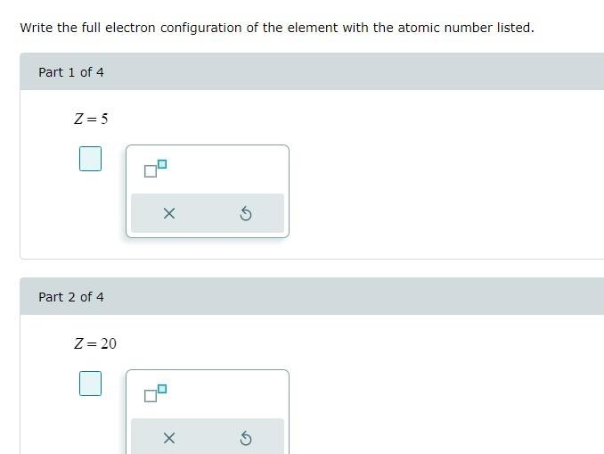 Solved Write the full electron configuration of the element | Chegg.com