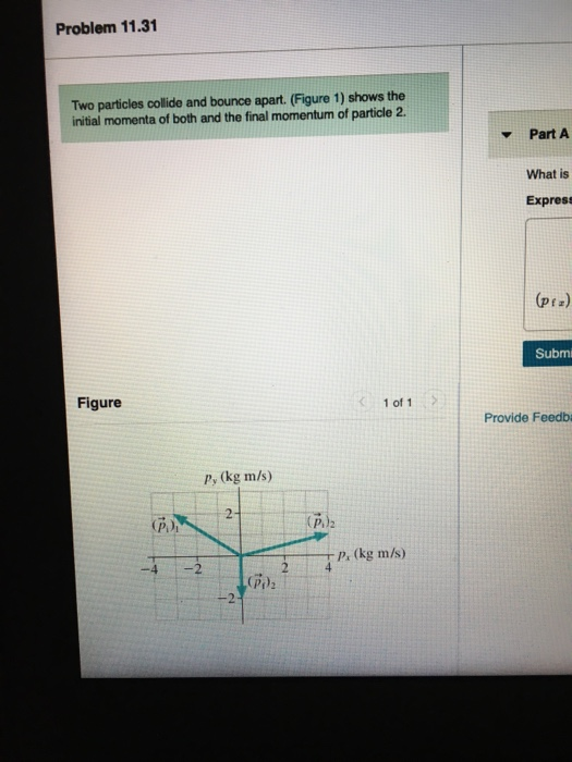 Solved Problem 11.31 Two particles collide and bounce apart.