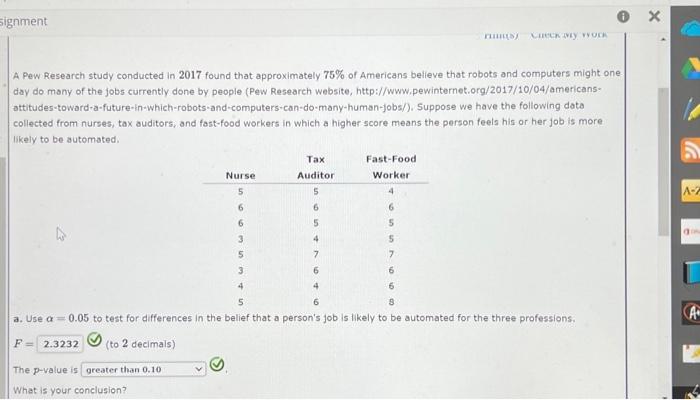 Solved A Pew Research Study Conducted In 2017 Found That | Chegg.com