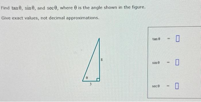 how to find sin theta of any angle