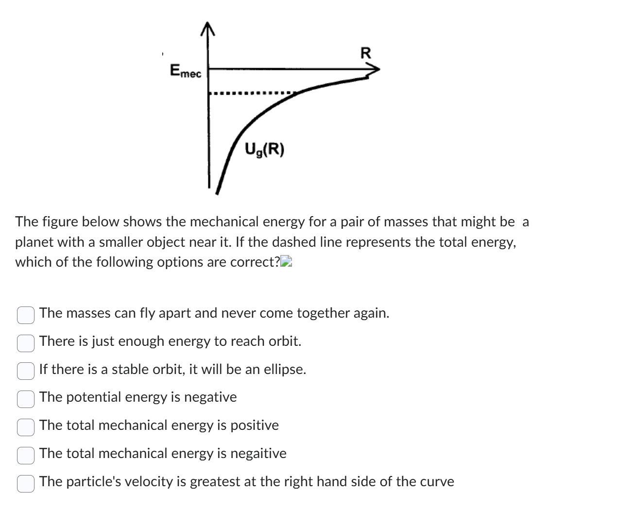 Solved The figure below shows the mechanical energy for a | Chegg.com