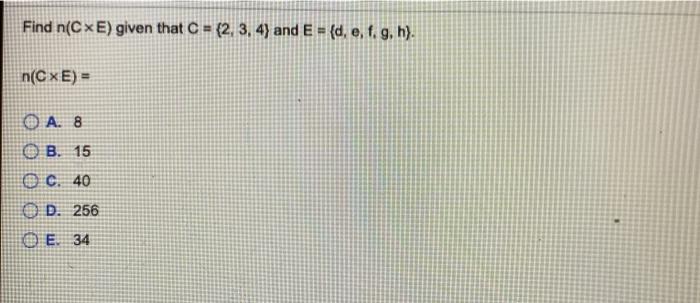 Solved Find N Cxe Given That C 2 3 4 And E D E Chegg Com