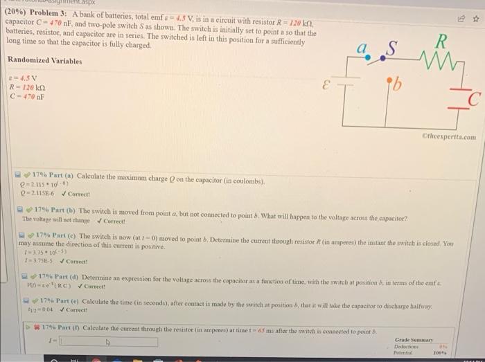 Solved aspx (20) Problem 3 A bank of batteries, total emf