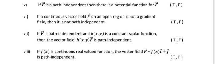 Solved V Tf Vi If F Is A Path Independent Then There Chegg Com