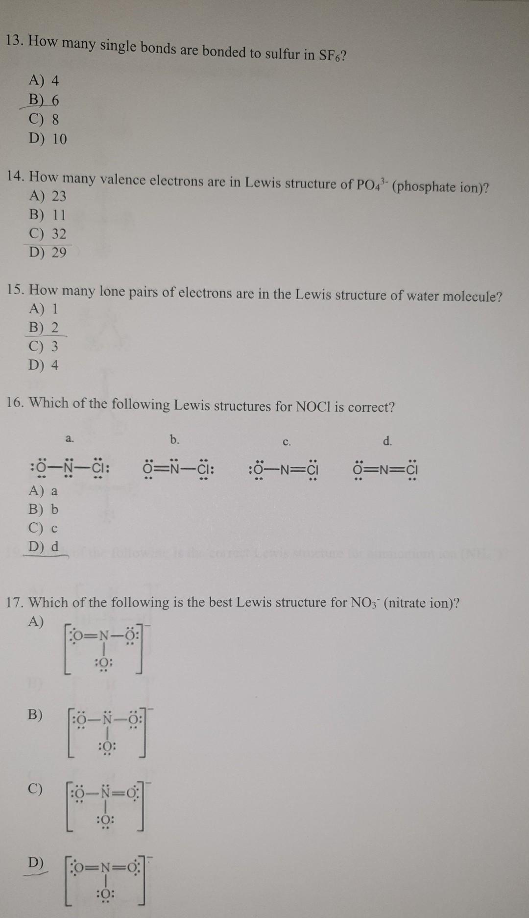 Solved 13. How many single bonds are bonded to sulfur in | Chegg.com