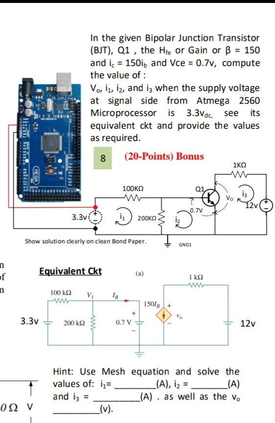 Solved In the given Bipolar Junction Transistor (BJT), Q1 , | Chegg.com