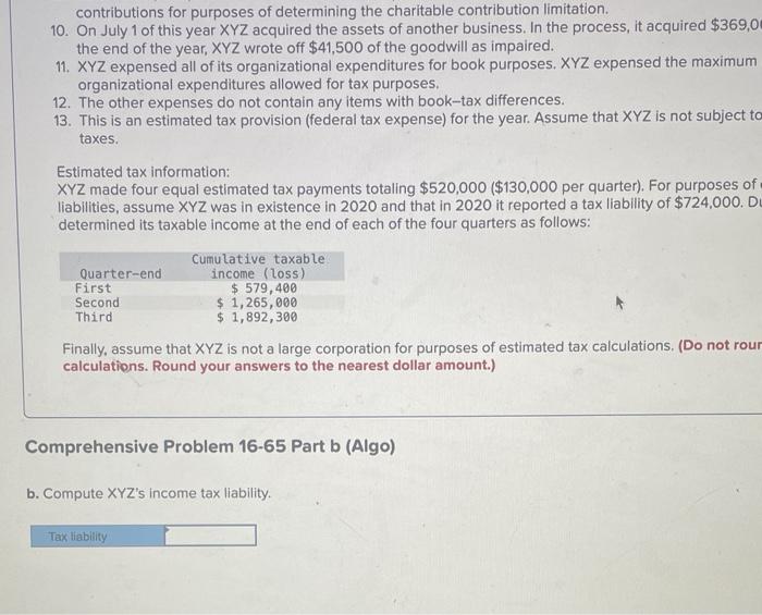 Solved XYZ is a calendaryear corporation that began