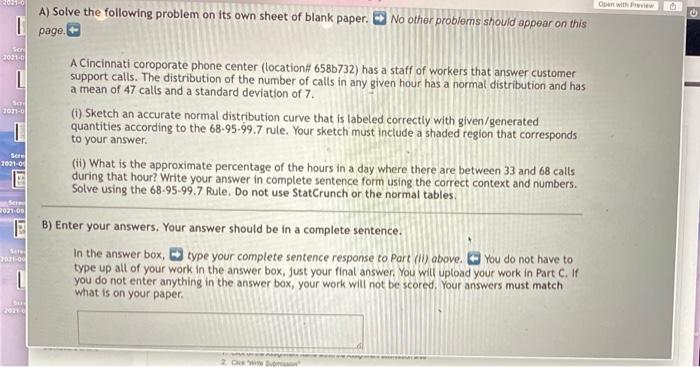 Solved 2010 Open with Preview 1 A) Solve the following | Chegg.com