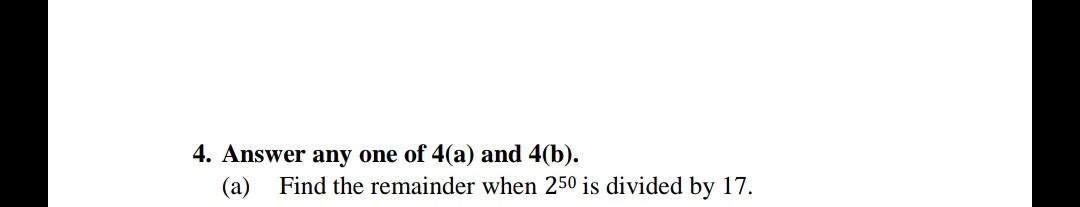 Solved 4. Answer Any One Of 4(a) And 4(b). (a) Find The | Chegg.com