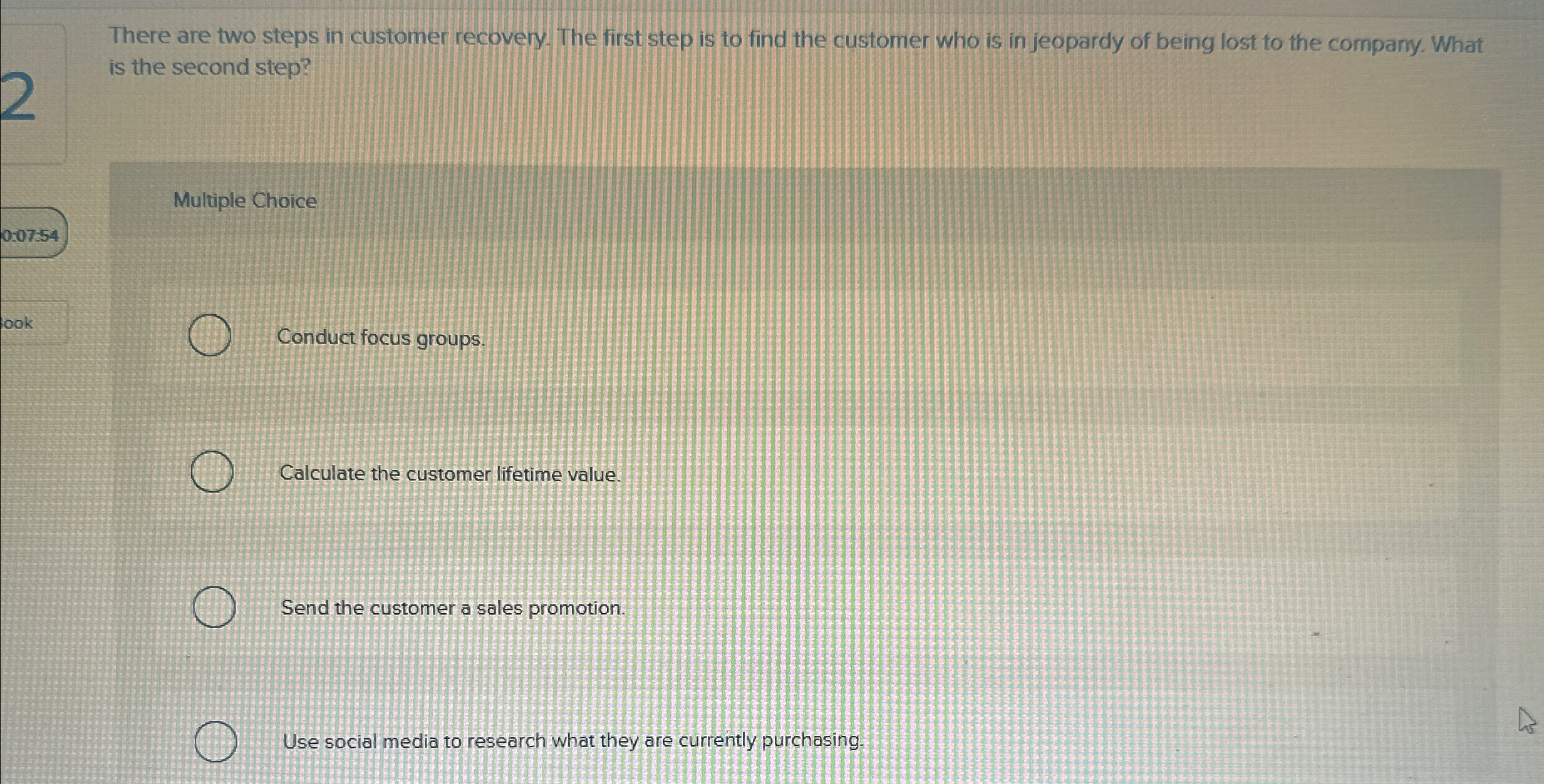 Solved There are two steps in customer recovery. The first | Chegg.com