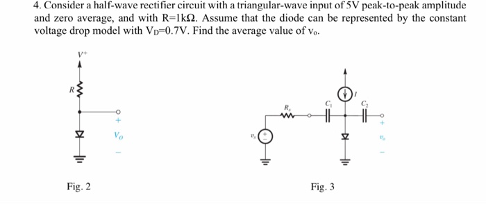 Solved 4. Consider A Half-wave Rectifier Circuit With A | Chegg.com