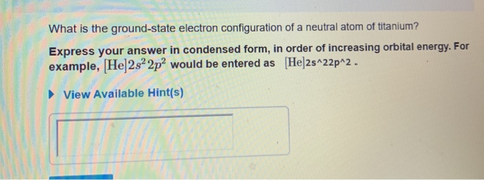 carbon electron configuration condensed