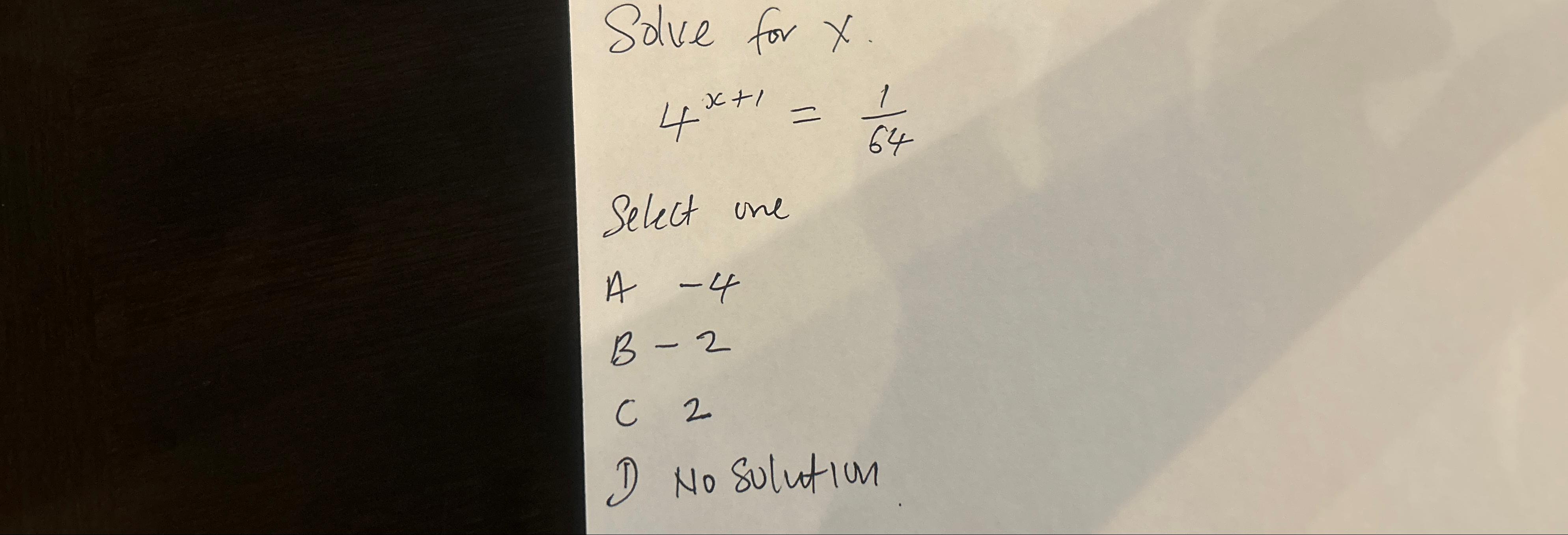 solved-solve-for-x-4x-1-164select-onea-4b-2c-2no-sulution-chegg