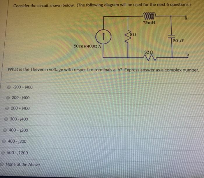 Solved Consider the circuit shown below. (The following | Chegg.com
