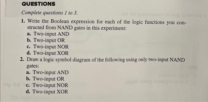 1. Write the Boolean expression for each of the logic | Chegg.com