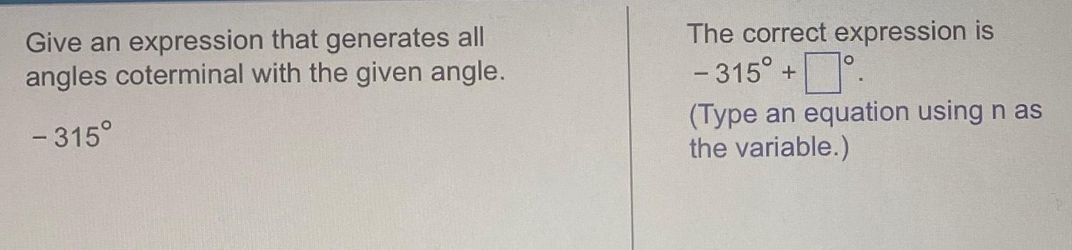Solved Give an expression that generates all angles | Chegg.com