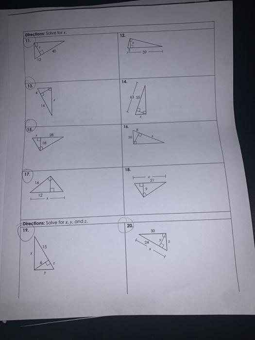 unit 7 right triangles and trigonometry homework 1 pythagorean theorem