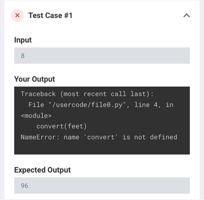 Solved Feet to Inches Converter +10XP You need to make a | Chegg.com
