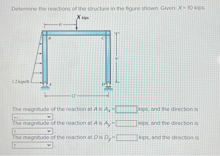 Solved Determine the reactions of the structure in the | Chegg.com