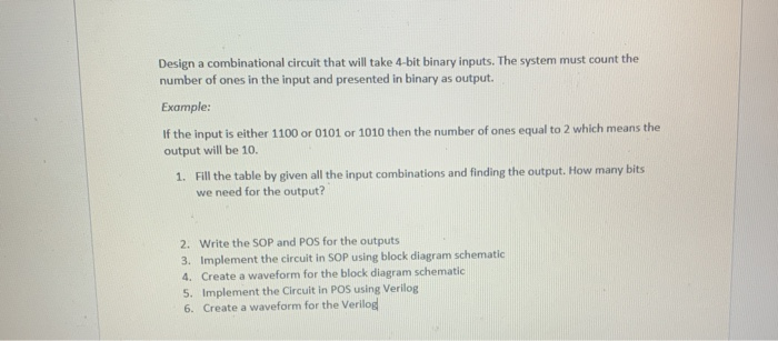 Solved Design a combinational circuit that will take 4-bit | Chegg.com