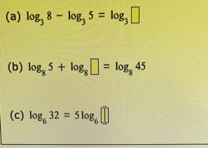 3 log 18 3 log 8 3 log 4