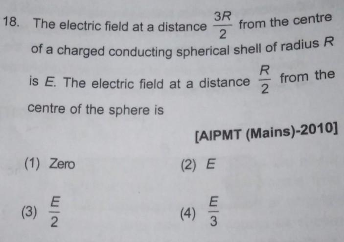 Solved 8. The electric field at a distance 23R from the | Chegg.com