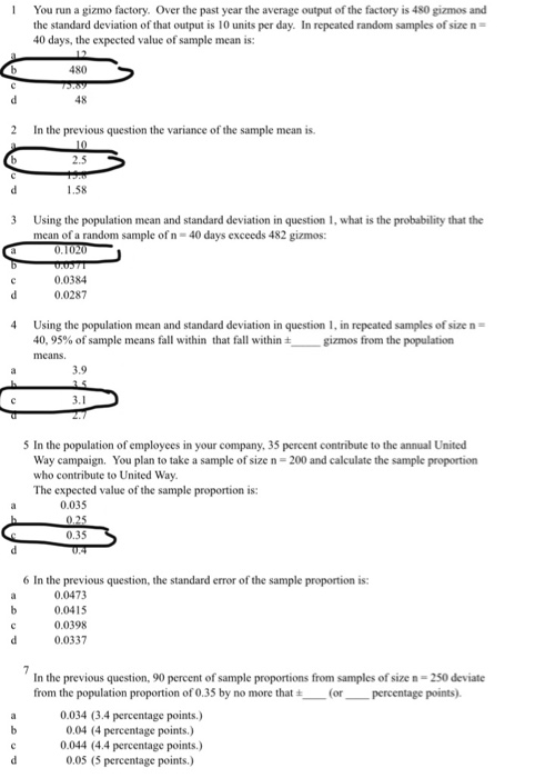 Solved 6 In the previous question, the standard error of the | Chegg.com