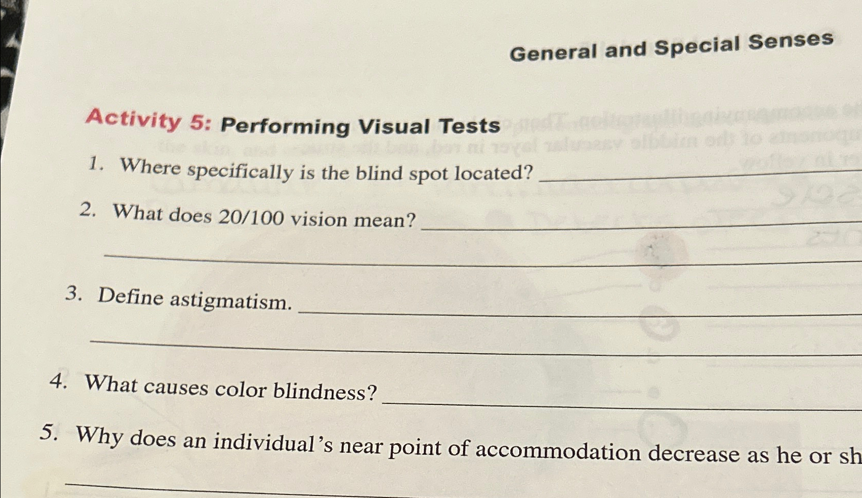 Solved general and special sensesactivity 5 performing chegg