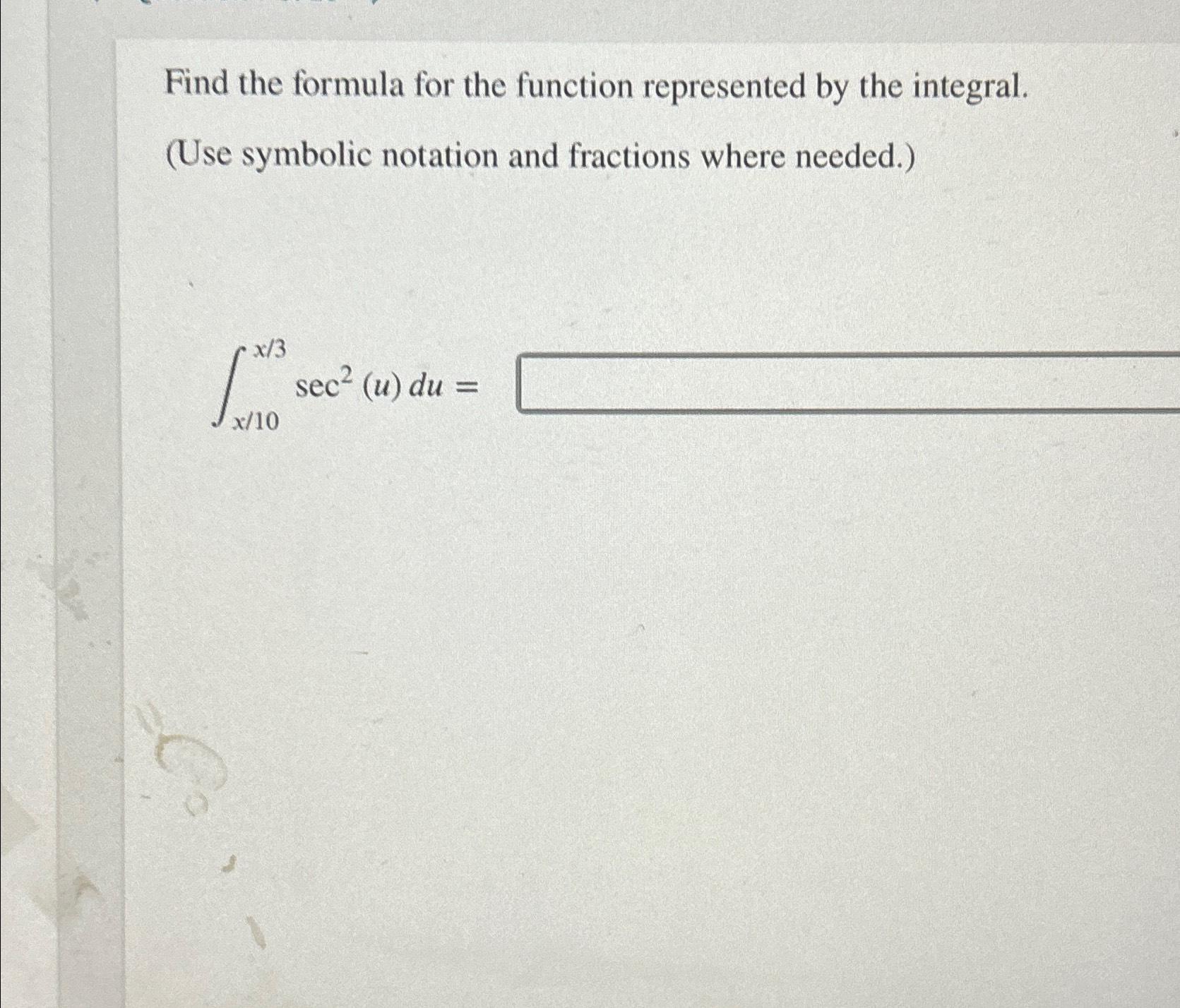 Solved Find the formula for the function represented by the | Chegg.com