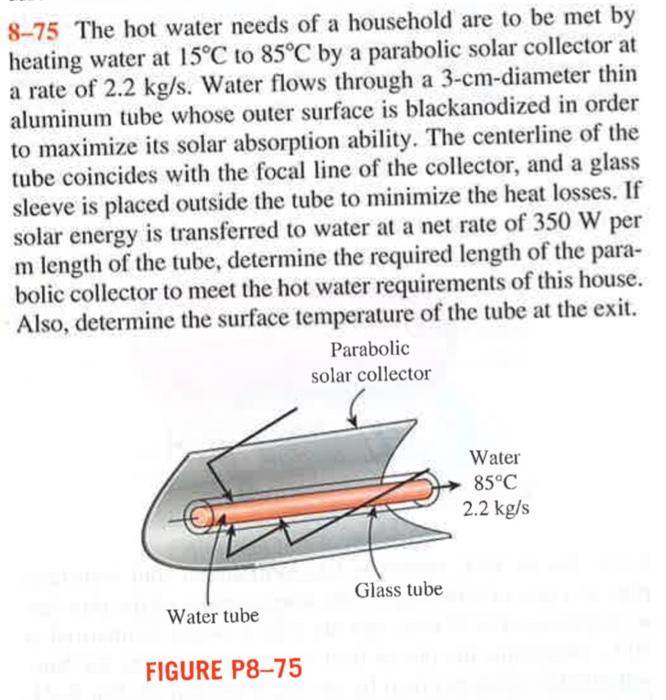 Solved 875 The hot water needs of a household are to be met