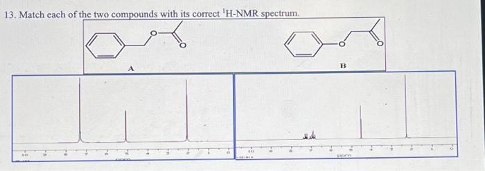 Solved 13. Match each of the two compounds with its correct | Chegg.com
