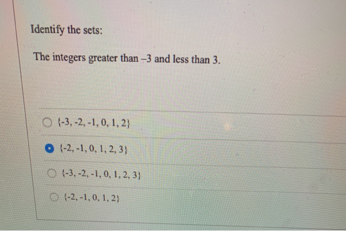 Solved Indicate Whether The Following Sets Are Equal A Chegg Com