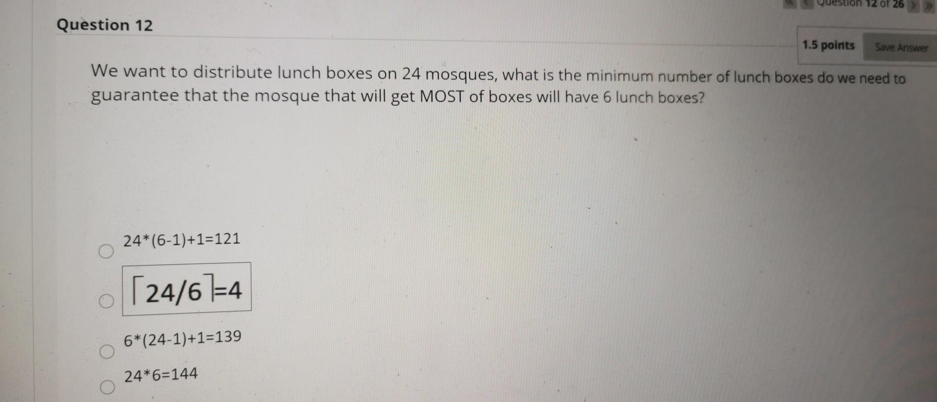 Solved of 26 Question 12 1.5 points Save Answer We want to | Chegg.com