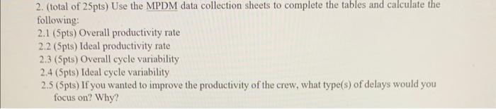 2. (total of 25pts ) Use the MPDM data collection | Chegg.com