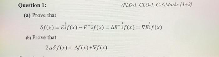 Solved Question 1 Plo I Clo I C 3 Marks 3 2 A Pro Chegg Com