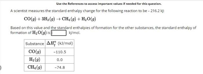 Solved A scientist measures the standard enthalpy change for | Chegg.com