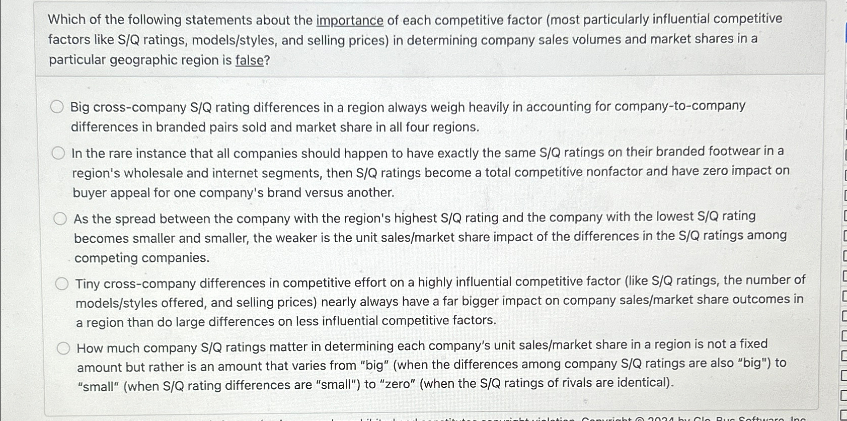 Solved Which of the following statements about the | Chegg.com