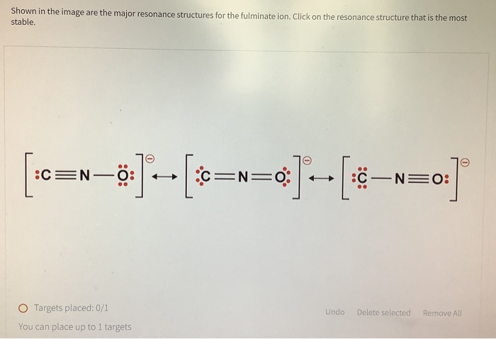 Solved Shown in the image are the major resonance structures | Chegg.com