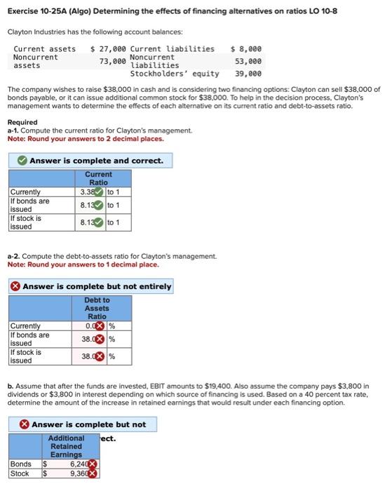Solved Exercise 10-25A (Algo) Determining the effects of | Chegg.com