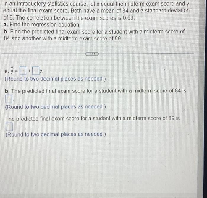 Solved In an introductory statistics course, let x equal the | Chegg.com