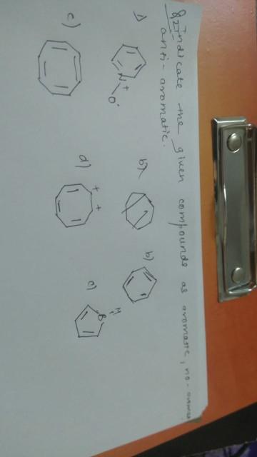 Solved cate aromane 82 indical the gluen anti aromatic. | Chegg.com